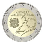 2 euros commémorative Andorre 2014 BU - Conseil de l'Europe.