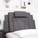 vidaXL Coussin de tête de lit gris 80 cm similicuir