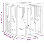 vidaXL Table basse doré acier inoxydable et bois massif récupération