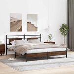 vidaXL Cadre de lit sans matelas chêne marron 160x200 cm
