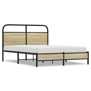 vidaXL Cadre de lit sans matelas 140x190 cm chêne sonoma