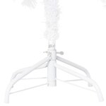 vidaXL Arbre de Noël artificiel pré-éclairé et boules blanc 210 cm PVC