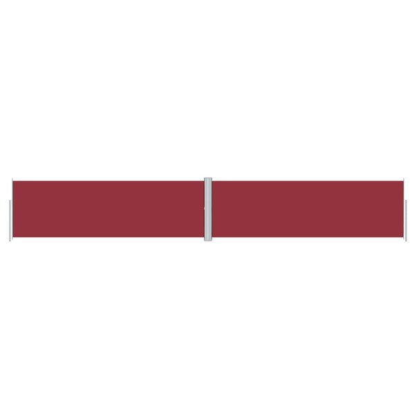 vidaXL Auvent latéral rétractable Rouge 160x1000 cm