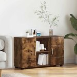 vidaXL Buffet Chêne fumé 88 5 x 30 5 x 55 5 cm Bois d'ingénierie