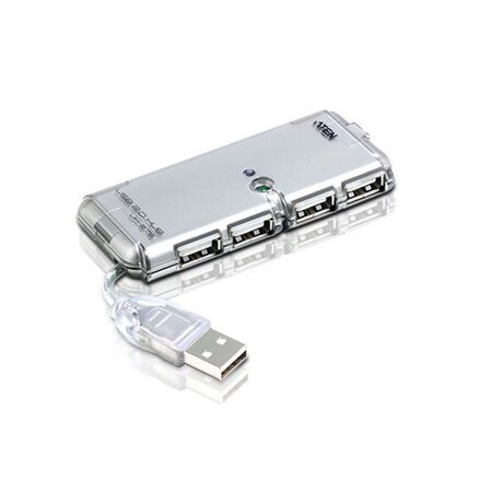 4-Port Hub USB USB 2.0 Ordinateur Argent