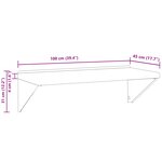 vidaXL Étagère murale 100x45x31 cm argenté acier inoxydable