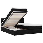 VidaXL Cadre de lit ottoman avec matelas noir 180x200cm tissu
