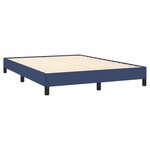vidaXL Cadre de lit sans matelas bleu 140x190 cm tissu