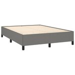 vidaXL Sommier à lattes de lit avec matelas Gris foncé 140x190cm Tissu