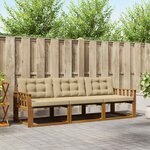 vidaXL Ensemble de canapés d'extérieur 3 Pièces Naturel et Beige
