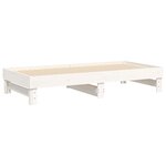 vidaXL Lit coulissant Blanc 2x(90x190) cm Bois de pin massif