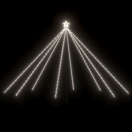 vidaXL Lumières d'arbre de Noël Int/Ext 576 LED blanc froid 3 6 m