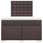vidaXL Sommier à lattes de lit avec matelas Marron foncé 120x200 cm