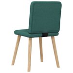 vidaXL Chaises à manger lot de 6 vert foncé tissu