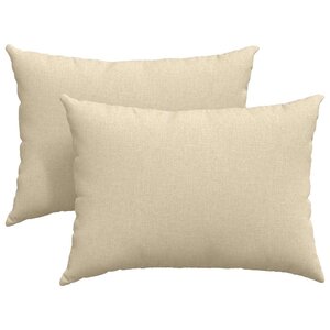 vidaXL Coussins de canapé 2 Pièces Crème 70 x 50 cm tissu