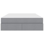 vidaXL Lit avec rangement et matelas Gris clair 140 x 190 cm Polyester
