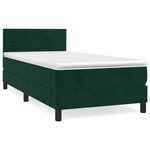 vidaXL Sommier à lattes de lit avec matelas Vert foncé 100x200 cm