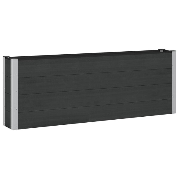 vidaXL Jardinière surélevée Noir 200 x 30 x 72 cm WPC et Aluminium