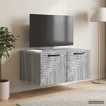 vidaXL Meuble TV mural Sonoma gris 59 5 x 41 x 30 cm Bois d'ingénierie
