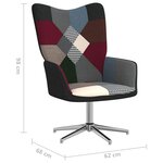 vidaXL Chaise de relaxation avec tabouret Patchwork Tissu