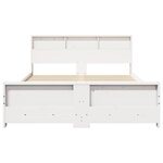 vidaXL Cadre de lit Blanc 140 x 200 cm Bois massif en pin