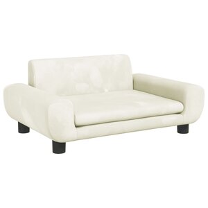 vidaXL Canapé pour enfants crème 70x45x33 cm velours