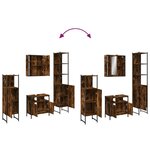 vidaXL Ensemble d'armoires de salle de bain 4 Pièces chêne fumé