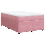 vidaXL Sommier à lattes de lit avec matelas Rose 120x200 cm Velours