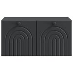 vidaXL Meuble TV mural Noir 59 5 x 41 x 30 cm Bois d'ingénierie