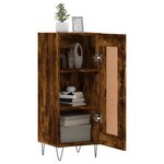 vidaXL Buffet Chêne fumé 34 5x34x90 cm Bois d'ingénierie