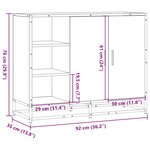 vidaXL Buffet noir 92x35x76 cm bois d’ingénierie