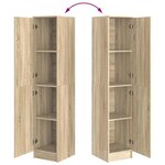 vidaXL Highboard Chêne sonoma 35 x 39 x 168 cm Bois d'ingénierie