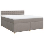 vidaXL Sommier à lattes de lit avec matelas Taupe 180x200 cm Tissu