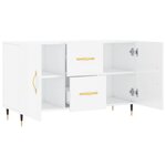 vidaXL Buffet blanc brillant 100x36x60 cm bois d'ingénierie
