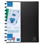 Protège-documents À Anneaux Et Pochettes Détachables 60 Vues - A4 - Noir - X 4 - Exacompta