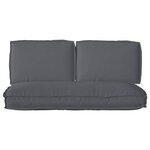 vidaXL Set de coussins de palette 3 Pièces Anthracite 120 x 50 x 12 cm