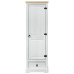 vidaXL Armoires avec tiroir Blanc 55 x 38 x 170 cm Pin massif