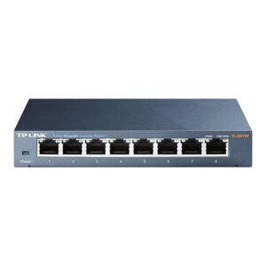TP-Link Switch de bureau 8 ports Gigabit 10/100/1000 Mbps TL-SG108 idéal pour étendre le réseau câblé pour les bureaux a domicile