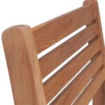 vidaXL Chaises de jardin lot de 4 et coussins à motif de feuilles Teck