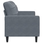 vidaXL Canapé à 2 places Gris foncé 140 cm Velours