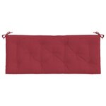 vidaXL Coussins de banc de jardin lot de 2 rouge bordeaux tissu Oxford