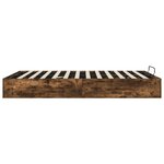 vidaXL Cadre de lit ottoman avec stockage Chêne fumé 193 x 120 x 25 cm