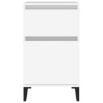 vidaXL Tables de chevet 2 Pièces blanc 40x35x70 cm
