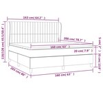 vidaXL Sommier à lattes de lit avec matelas Gris clair 160x200cm Tissu