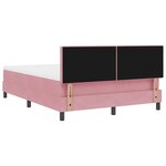 Lit à ressort vidaXL avec matelas Rose 160x200 cm Velours