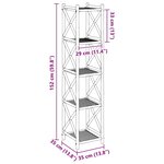 vidaXL Étagère à 5 niveaux carré bambou