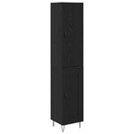 vidaXL Haut Armoire Chêne noir 69 5 x 34 x 180 cm Bois d'ingénierie