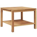 vidaXL Table basse Marron 60 x 60 x 45 cm Bois de teck solide