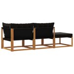 vidaXL Unités de sofa sectionnel d'extérieur 3 Pièce Naturel