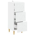 vidaXL Armoire à tiroirs Blanc 33 x 34 5 x 90 cm Bois d'ingénierie
